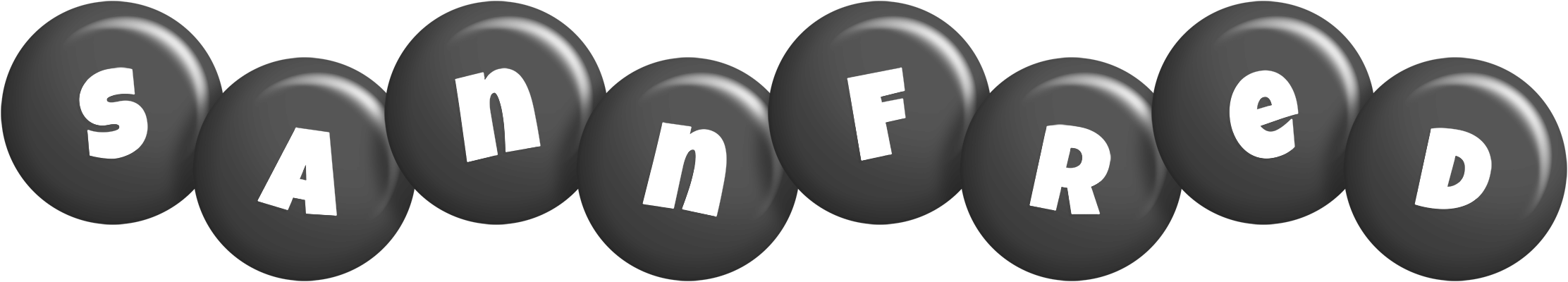 Sannfred candy-black logo