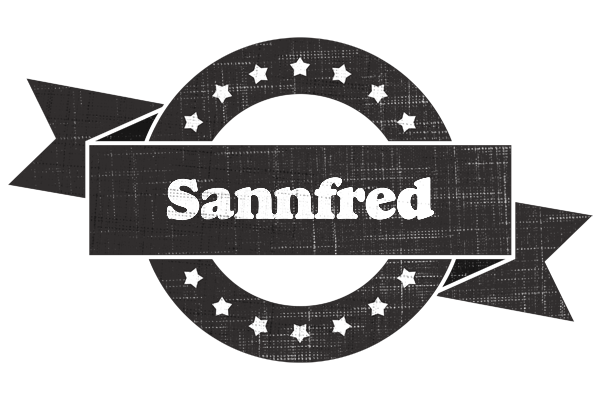 Sannfred grunge logo