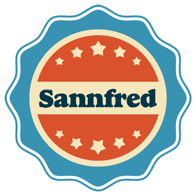 Sannfred labels logo