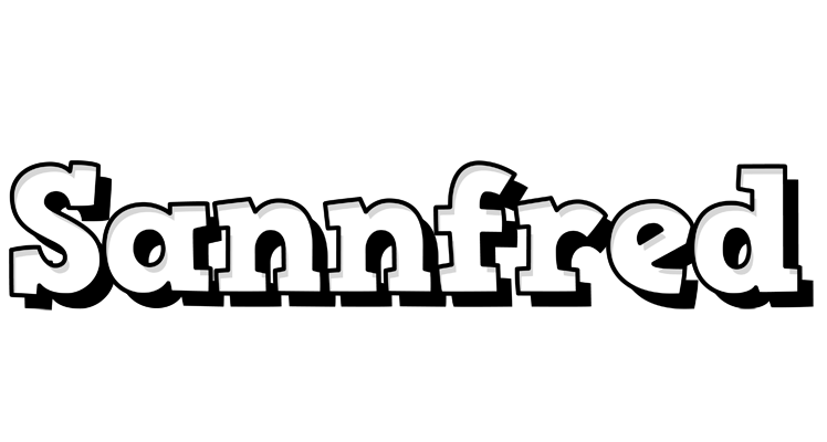 Sannfred snowing logo