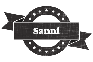 Sanni grunge logo