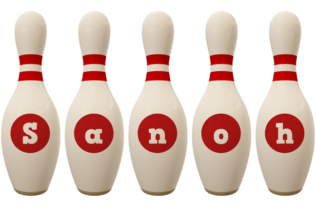 Sanoh bowling-pin logo