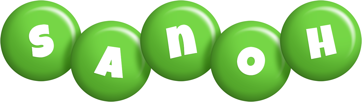 Sanoh candy-green logo