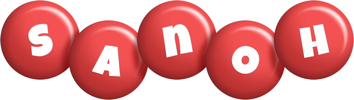 Sanoh candy-red logo