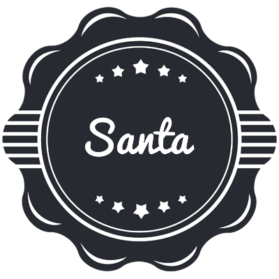 Santa badge logo