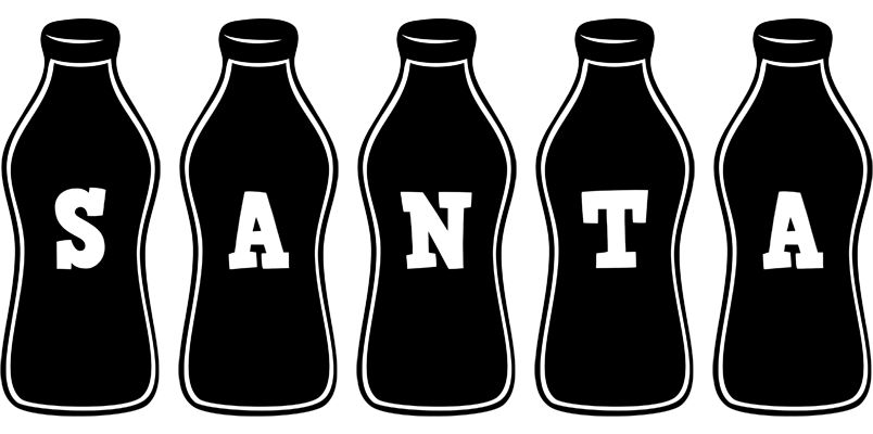 Santa bottle logo
