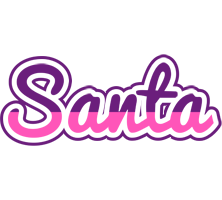 Santa cheerful logo