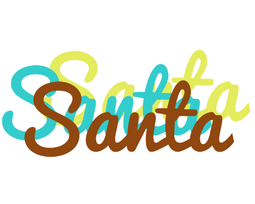 Santa cupcake logo