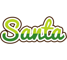Santa golfing logo