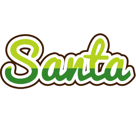 Santa golfing logo