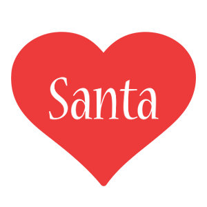 Santa love logo