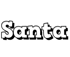 Santa snowing logo