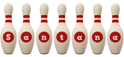 Santana bowling-pin logo