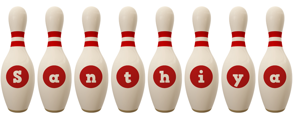 Santhiya bowling-pin logo