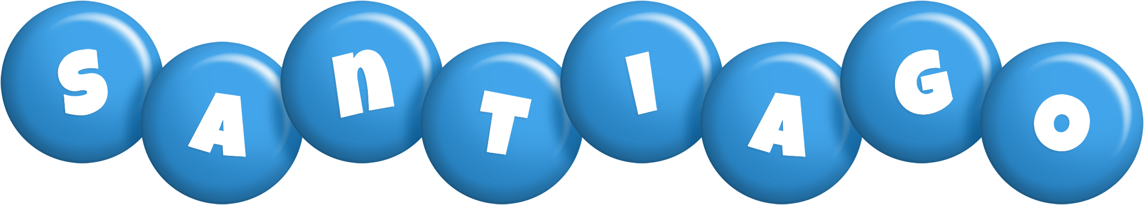 Santiago candy-blue logo