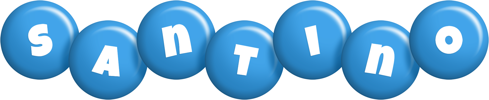 Santino candy-blue logo