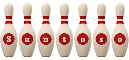 Santoso bowling-pin logo