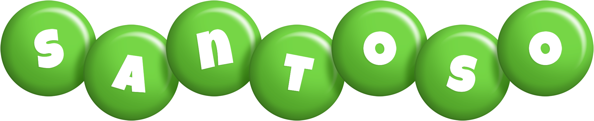 Santoso candy-green logo