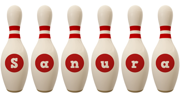 Sanura bowling-pin logo