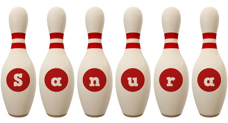 Sanura bowling-pin logo