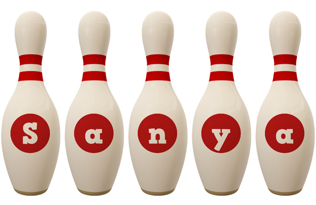 Sanya bowling-pin logo