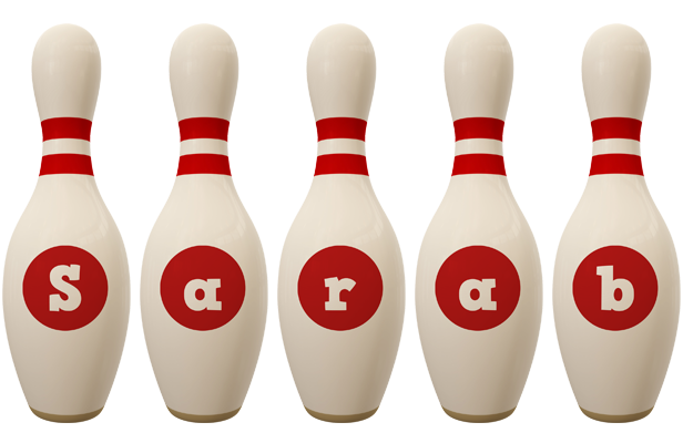 Sarab bowling-pin logo