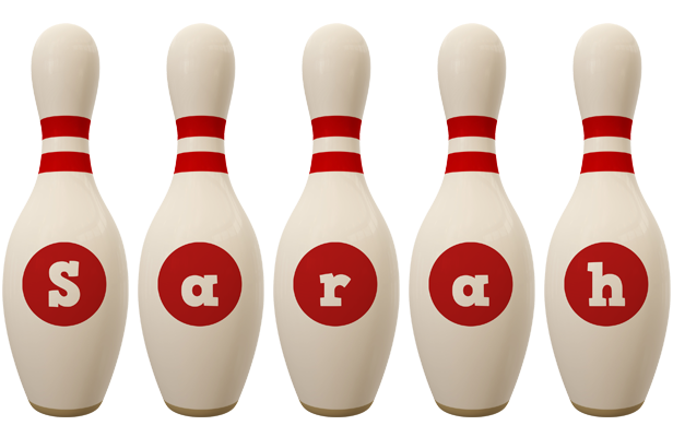 Sarah bowling-pin logo