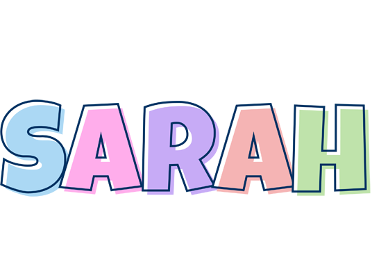 Sarah pastel logo