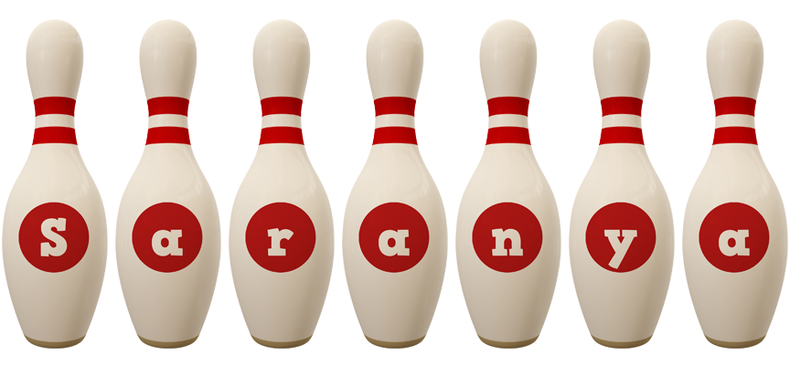Saranya bowling-pin logo