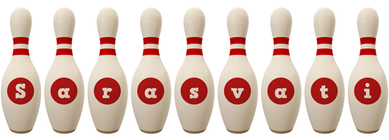 Sarasvati bowling-pin logo