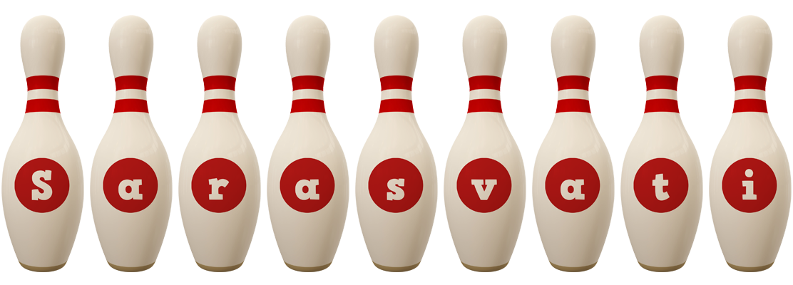 Sarasvati bowling-pin logo