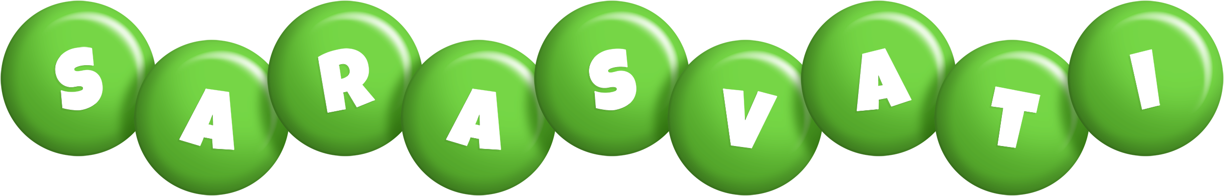 Sarasvati candy-green logo