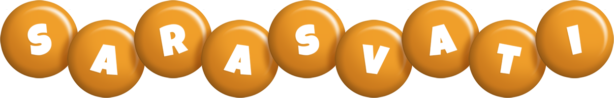 Sarasvati candy-orange logo