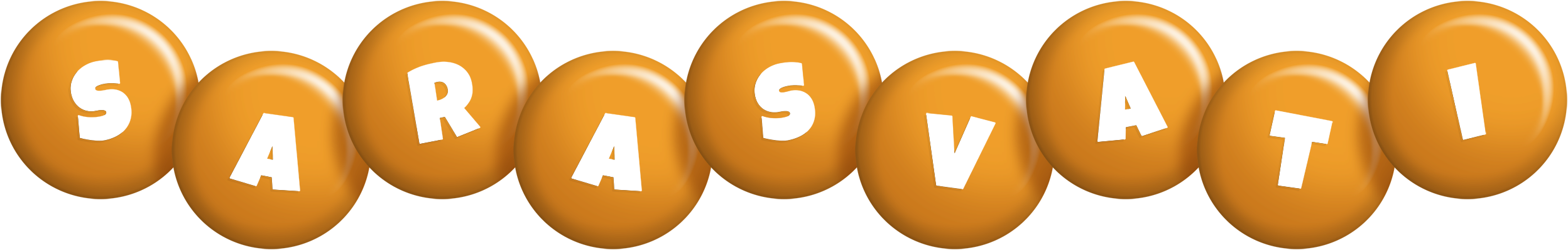 Sarasvati candy-orange logo