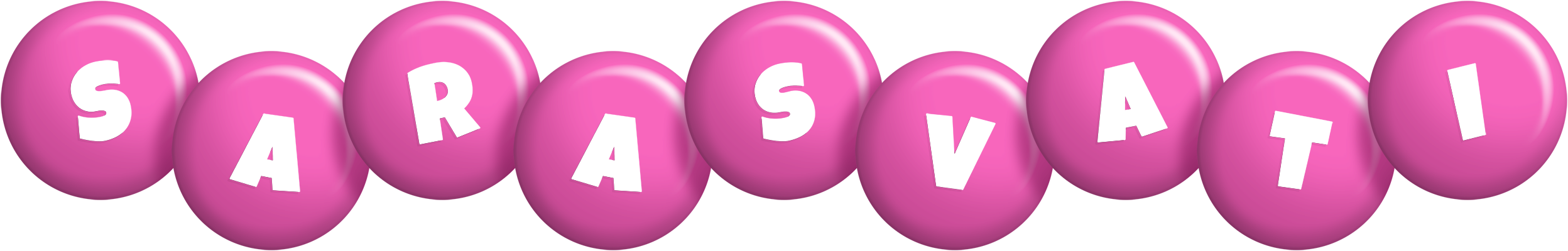 Sarasvati candy-pink logo