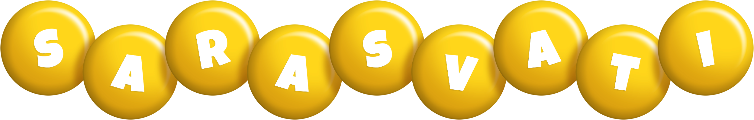 Sarasvati candy-yellow logo