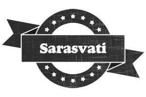 Sarasvati grunge logo