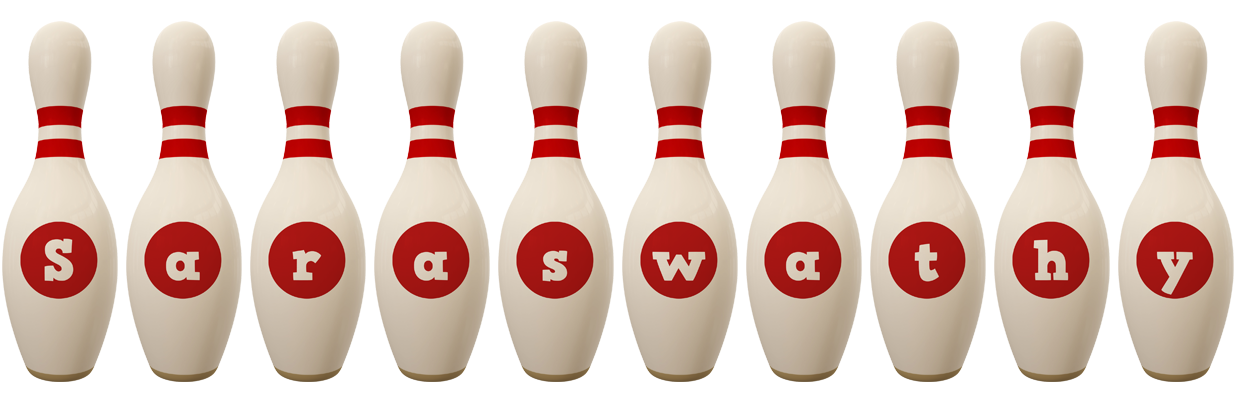 Saraswathy bowling-pin logo