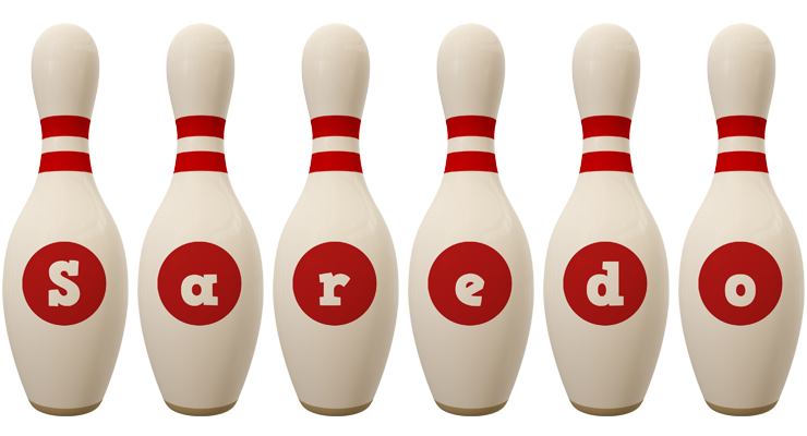 Saredo bowling-pin logo