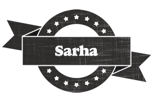 Sarha grunge logo