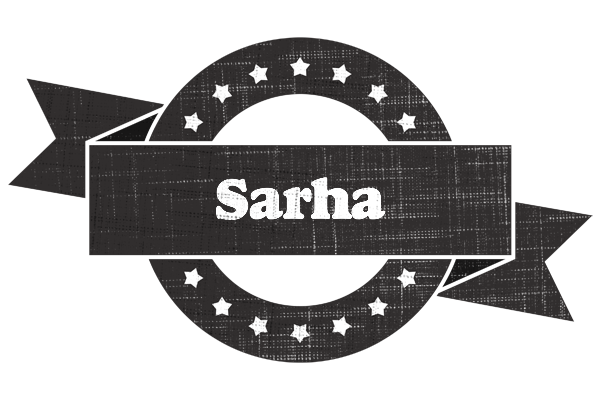 Sarha grunge logo