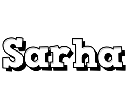 Sarha snowing logo