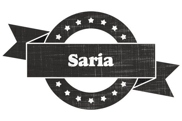 Saria grunge logo