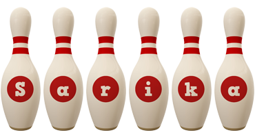 Sarika bowling-pin logo