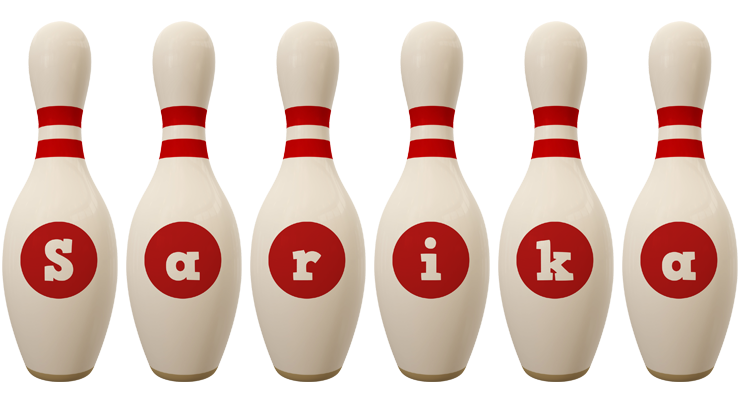 Sarika bowling-pin logo