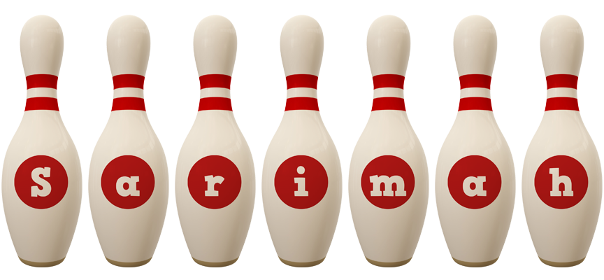 Sarimah bowling-pin logo