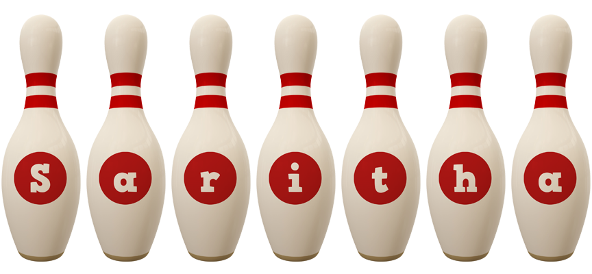 Saritha bowling-pin logo