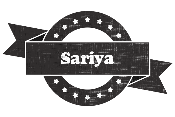 Sariya grunge logo