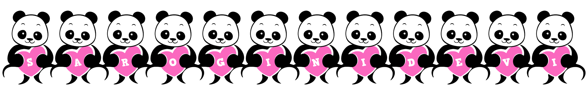 Saroginidevi love-panda logo