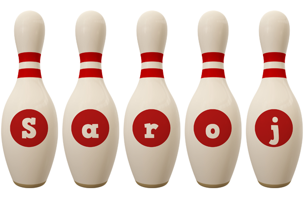 Saroj bowling-pin logo